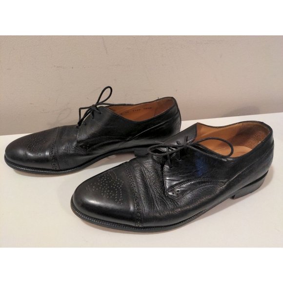 Vintage Johnston & Murphy Cap Toe Sz 10.5M Cellini Italy Oxfords Mens dress - Picture 2 of 10